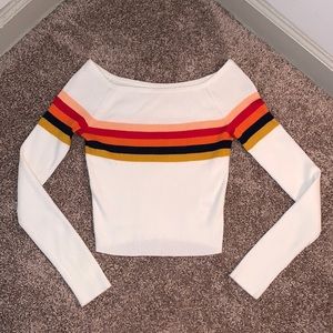 Soft long sleeve off the shoulder